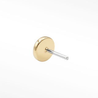 Flat Back Earring Full Moon 3mm 14k Yellow