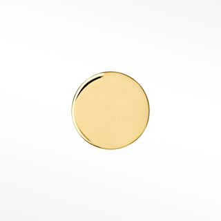 Flat Back Earring Full Moon 3mm 14k Yellow