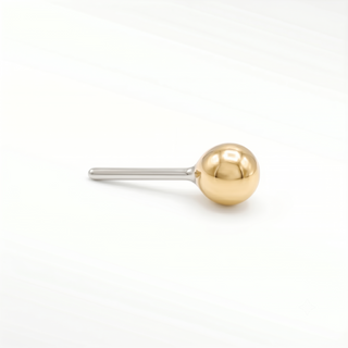 Flat Back Earring Sphere 2.5mm 14k Yellow