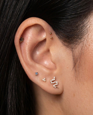 Flat Back Earring Sphere 2mm 14k Yellow