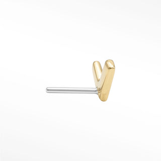 Flat Back Earring Arrow 14k Yellow