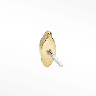 Flat Back Earring Moissanite Wildling Solo 14K Yellow