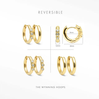 Telletubies Gold Hoop Earrings | Wynning Reversible Hoops