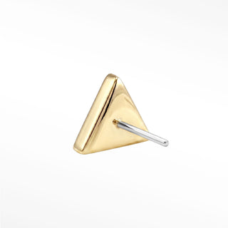 Flat Back Earring Emerald Aurora 14k Yellow