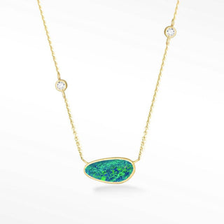Doublet Opal 18k Yellow Gold Necklace - Nina Wynn