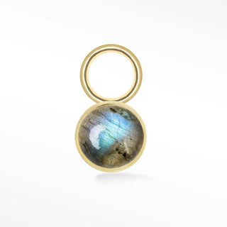 4mm The Nomad Natural Gemstone 14k Yellow Gold Petite Charms for Permanent Jewelry - Nina Wynn