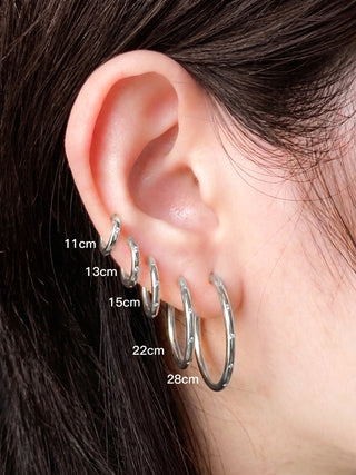 Ellie Silver Hoop Earrings | Wynning Reversible Hoops