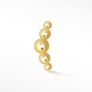 Croissant in 14k Yellow Gold Flat Back Threadless Stud Earring - Nina Wynn