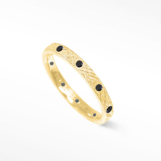 Florentine Black Diamond Yellow Gold 14k Ring - Nina Wynn