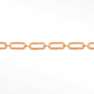 Hammer Paperclip 8mm 14k Rose Gold Chain Designer Line for Permanent Jewelry - Nina Wynn