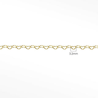 Heart Yellow Gold Filled Chain for Permanent Jewelry - Nina Wynn