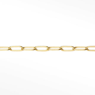 Paperclip 5x2mm Yellow Gold Filled Chain for Permanent Jewelry - Nina Wynn