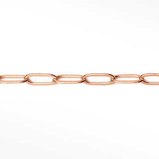 Paperclip 7.5x3mm Rose Gold Filled Chain for Permanent Jewelry - Nina Wynn