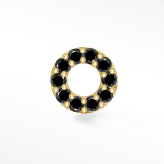 Donut Flat back Earring 14k Yellow Gold - Nina Wynn