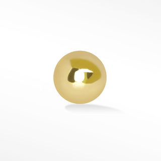 Ball 2mm in 14k Yellow Gold Flat Back Threadless Stud Earring - Nina Wynn